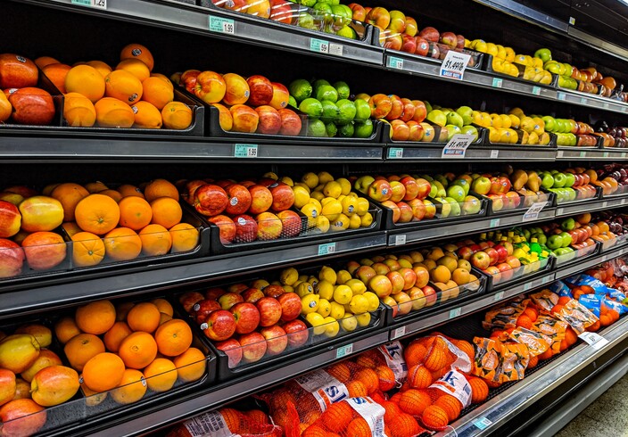 A photo of a supermarket shelf